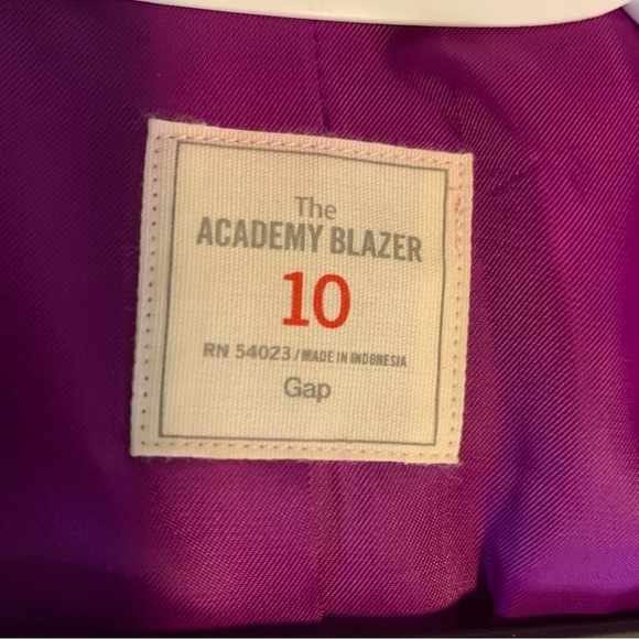 Gap the academy blazer fuchsia white piping trim classic preppy nautical size 10 - Picture 5 of 8